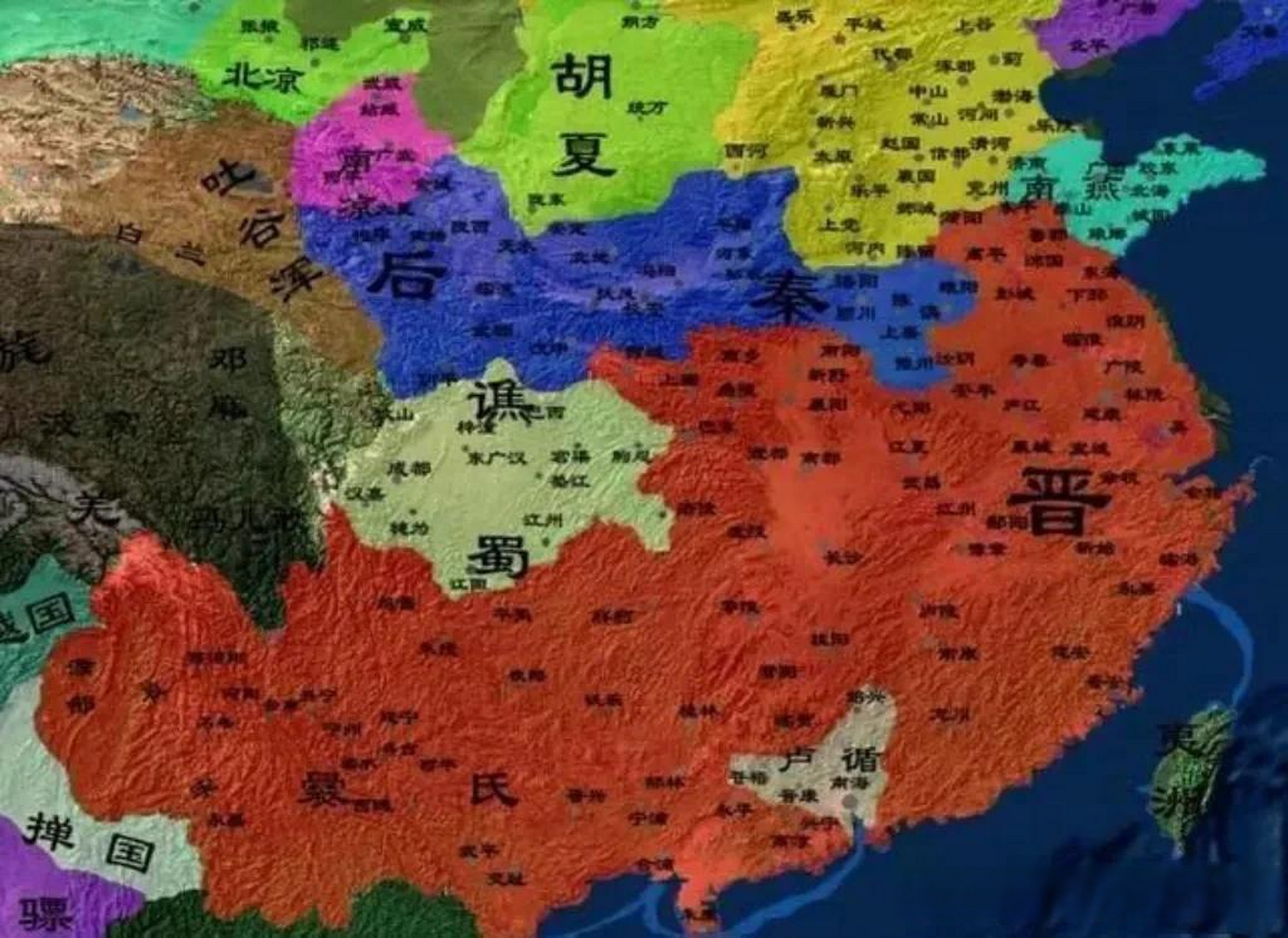 历史中国历史 谯蜀(405年-413年),十六国时期由汉人谯纵建立的政权