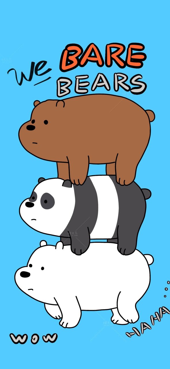 手机壁纸图案 咱们裸熊 三只小熊 可爱壁纸 咱们裸熊 大家应该看过吧