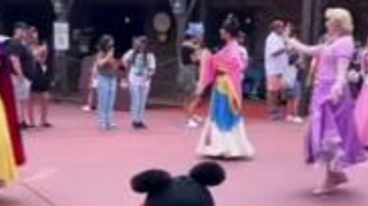 【四岁男孩在迪士尼乐园看巡游时向每个公主脱帽致意】据《每日邮报》9月17日报道,美国佛罗里