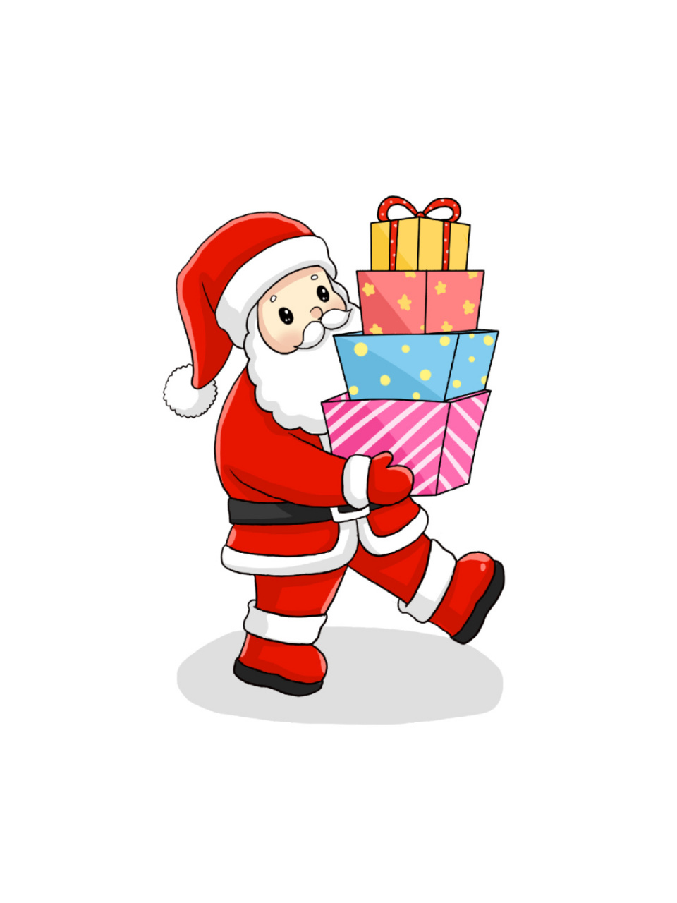 免抠元素|圣诞老人送礼物的精彩瞬间 90现在的节日虽然知道无聊无趣