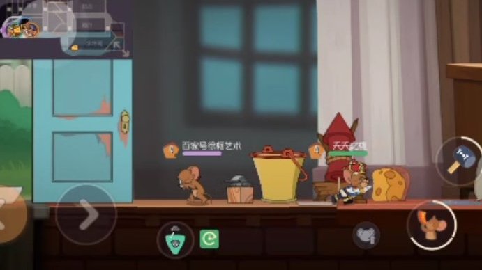 猫和老鼠手游 : 单排经典奶酪赛,侍卫汤姆0放飞。