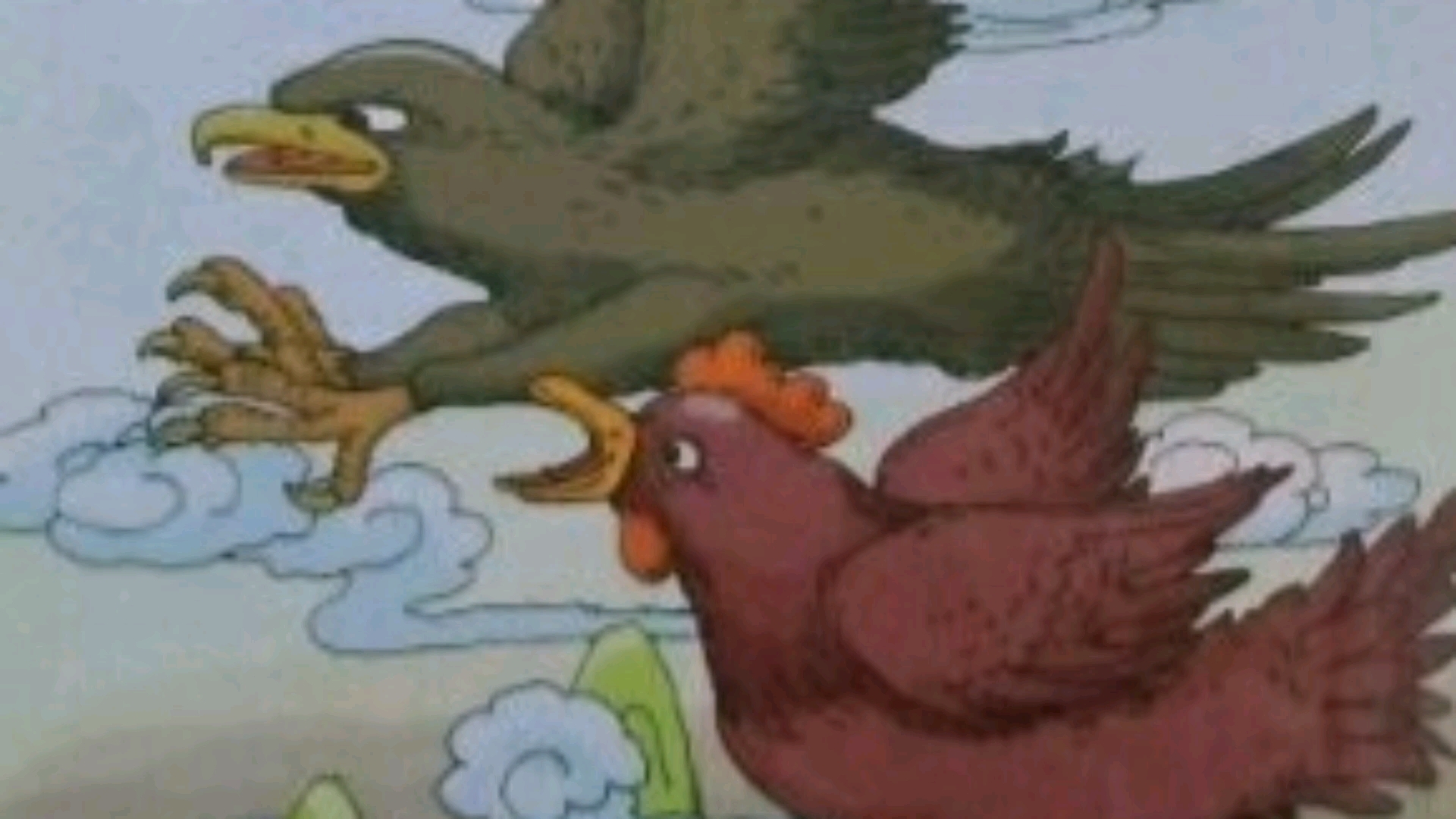 #绘本阅读# 小鸡和小鸟的理想         一只鸡每天在地下寻食,叽叽叽地叫着,一边走