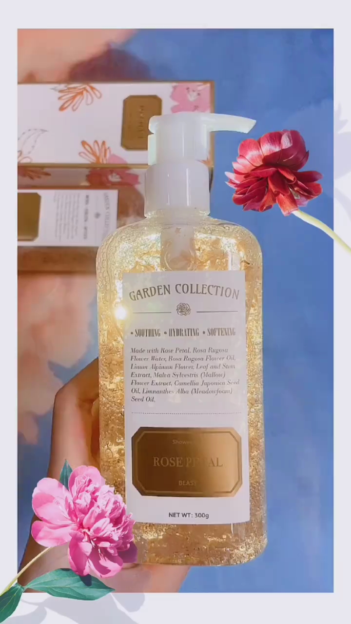 好物推荐????野兽派玫瑰花瓣神仙香氛沐浴露,第一眼就被高颜值少女心的设计包装征服了,沐浴露是啫