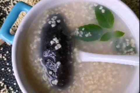 #百城百味# 天热最爱喝的海参小米粥,做法简单,营养美味,老少爱吃