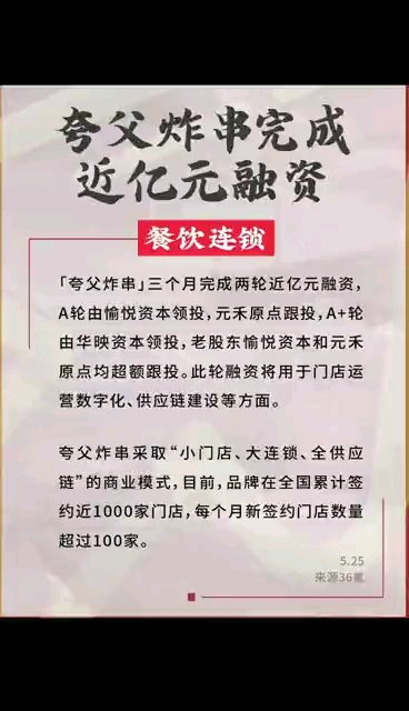 炸串界的绝味,夸父炸串完成近亿元融资! 夸父炸串完成近亿元融资,“炸串界的绝味”是如何获得