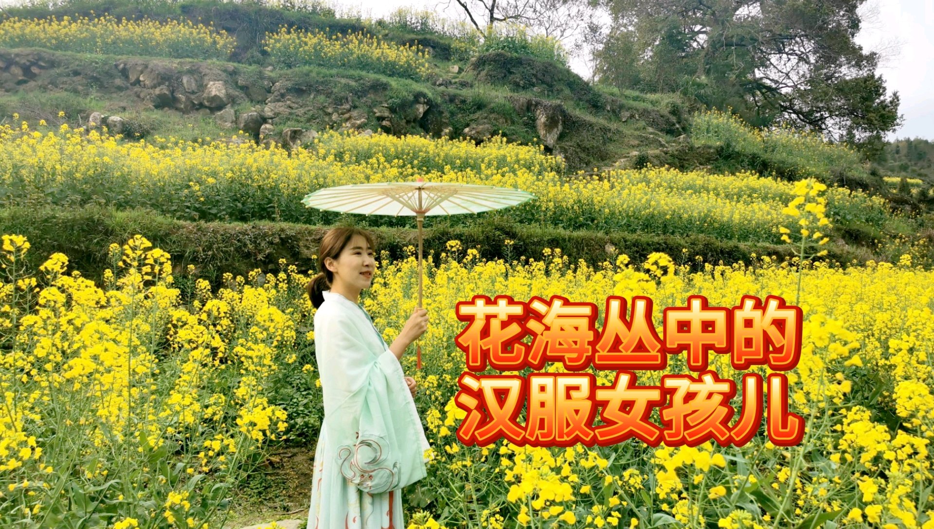 每个女生都有一个汉服情结,穿汉服赏油菜花,感觉自己是仙女下凡[大笑]#春日心愿旅行地# 