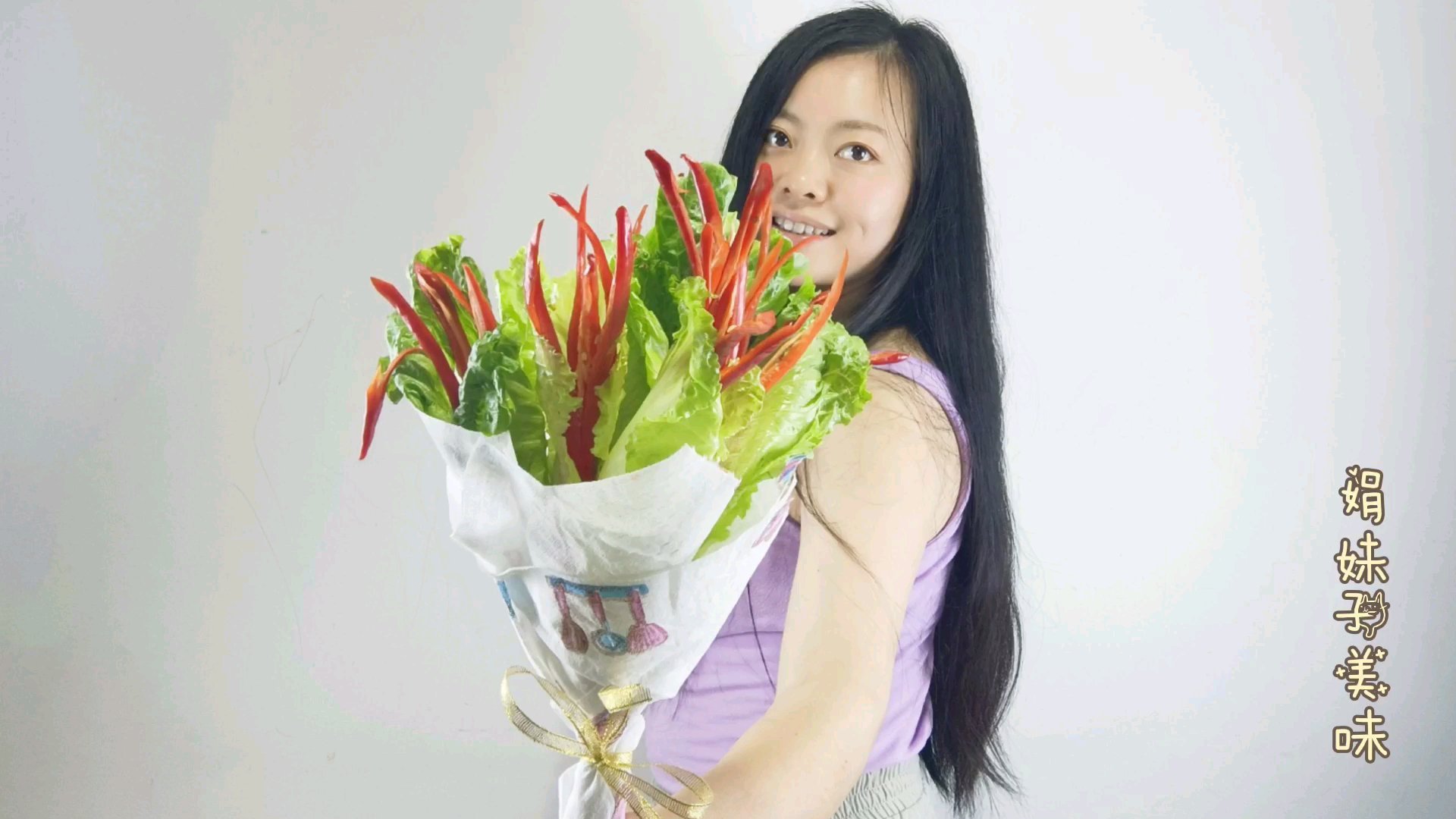 七夕节,四川宝妈做生菜辣椒花送给老公 好吃又漂亮,简单又实惠 生菜 辣椒 便宜环保 生菜辣