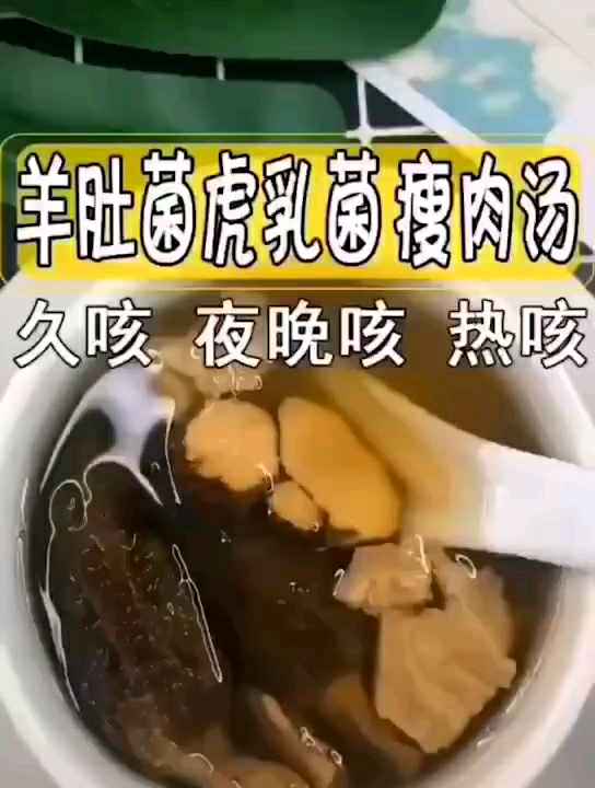  对于孩子和大人咳嗽都很有效果的『羊肚菌虎乳菌瘦肉汤』 ! 此款汤止咳润肺,缓解咳嗽且增强