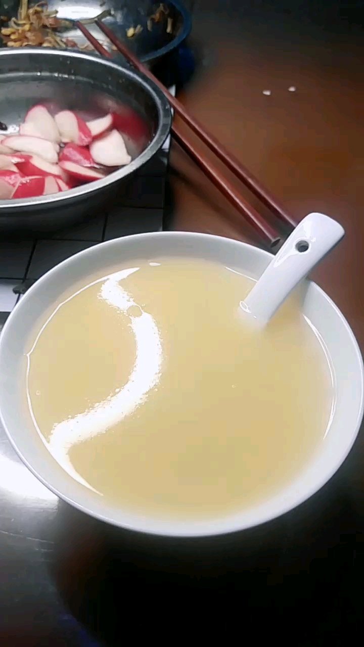 早餐,玉米糁汤圆。