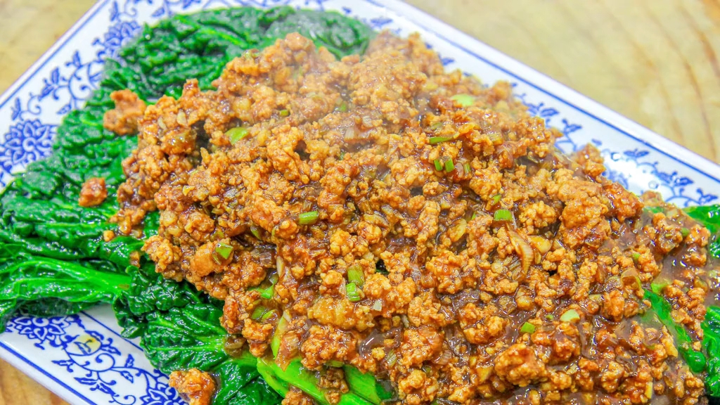 小吃制作·方法篇 肉沫黑白菜