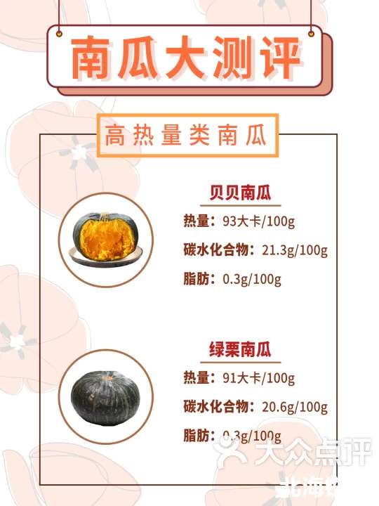 南瓜热量有不同,它热量竟然有最高!-大众点评