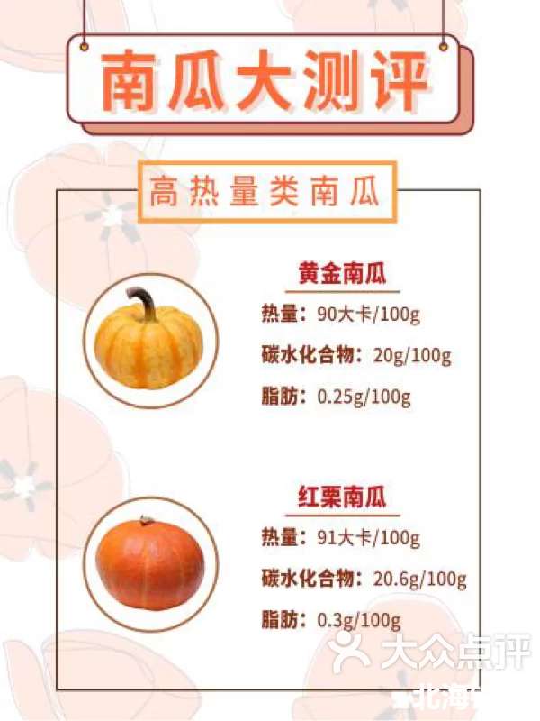 南瓜热量有不同,它热量竟然有最高!-大众点评