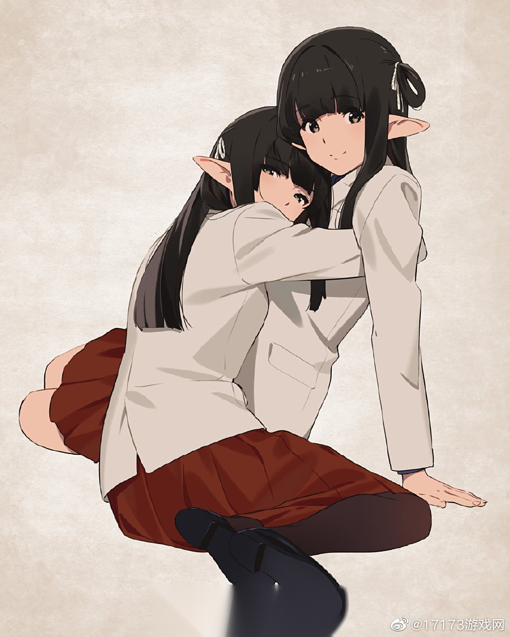 かも仮面(sangsilnoh)新绘的 #怪物猎人崛起# 制服双子  #怪物猎人