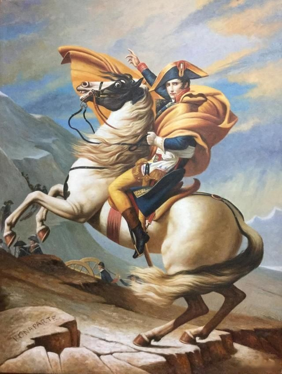 "来自科西嘉的怪物在儒安港登陆.""不可明说的吃人魔王向格腊斯逼近.