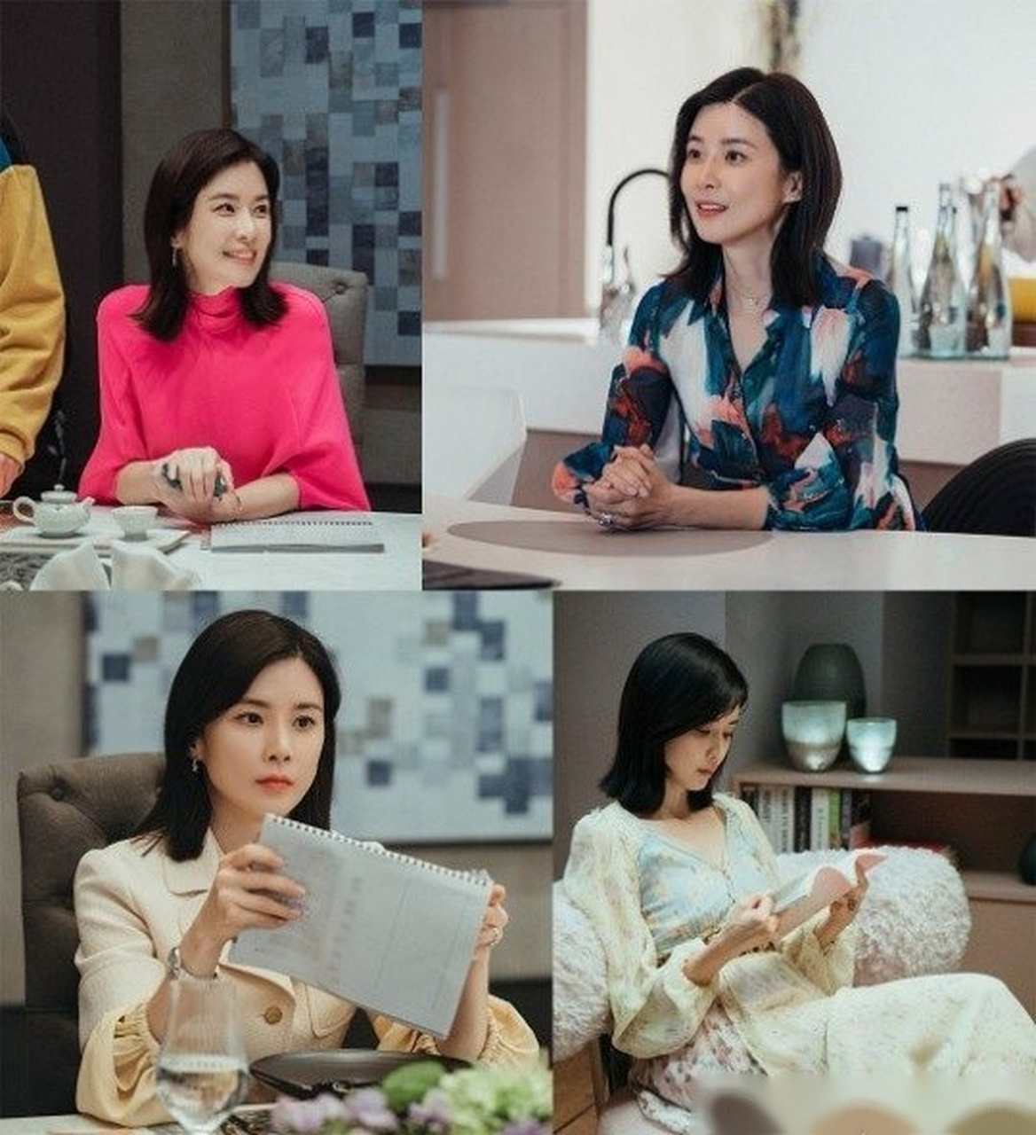 tvn电视剧《mine》方面公开主演#李宝英# 幕后照.