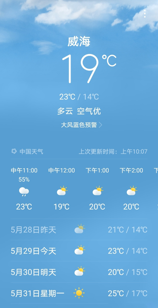明日天气预报威海荣成大疃