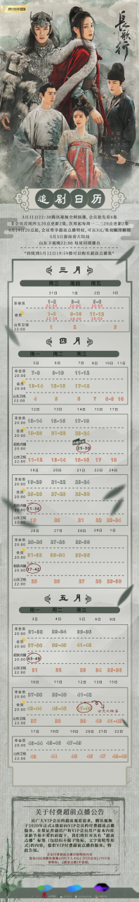 【长歌日历】#电视剧长歌行# 敲黑板,划重点啦!