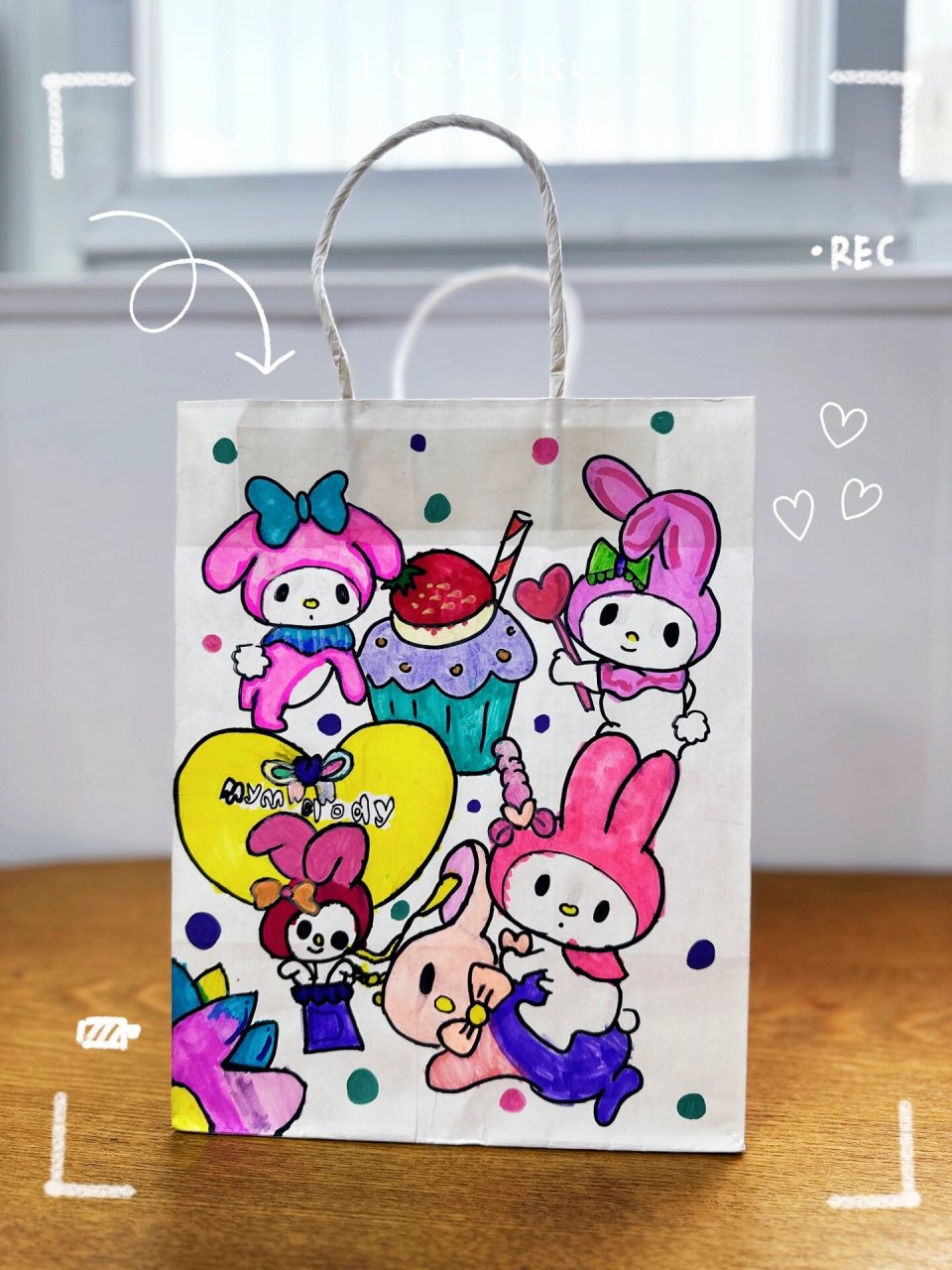 手绘袋子卡通儿童画