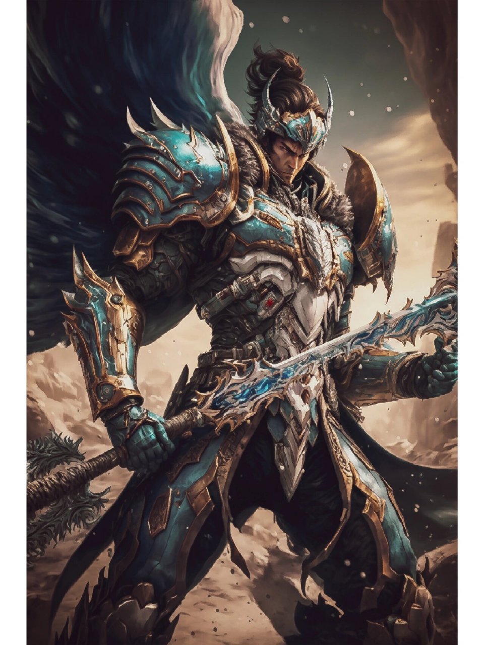 【ai绘画】异界赵云 赵云来到未来机甲,一样的战神.