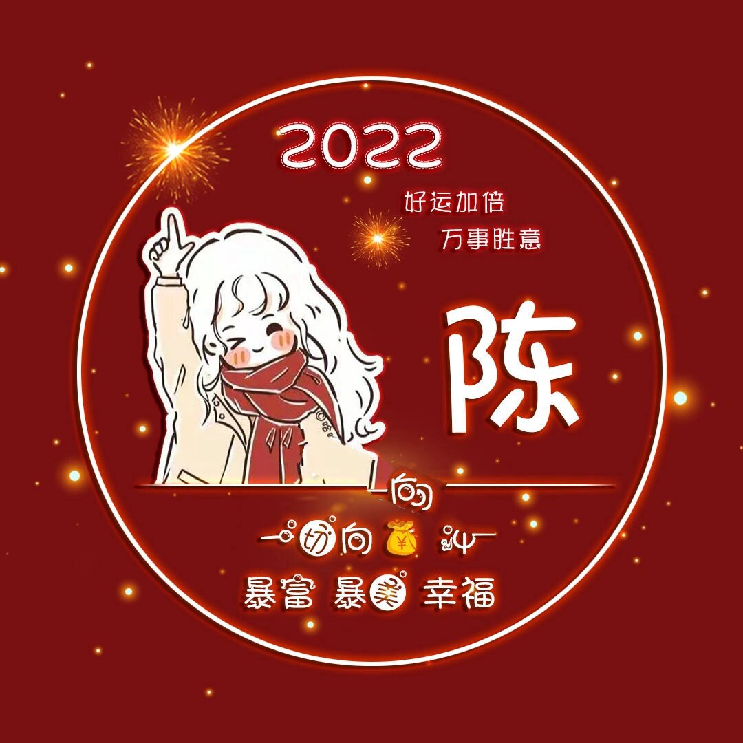 2022新年姓氏头像制作图片