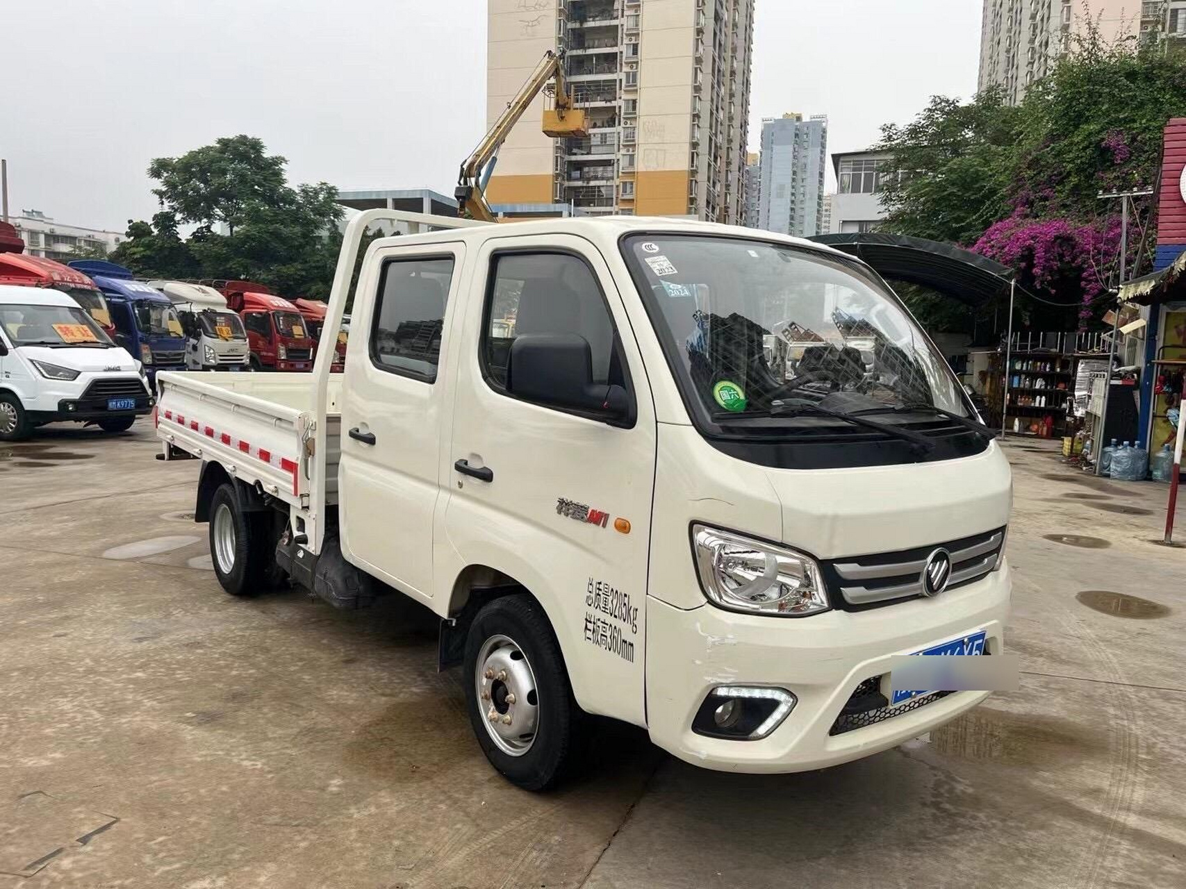 新货到 本市一手21年4月 福田祥菱m1双排五座后双轮栏板车  1.