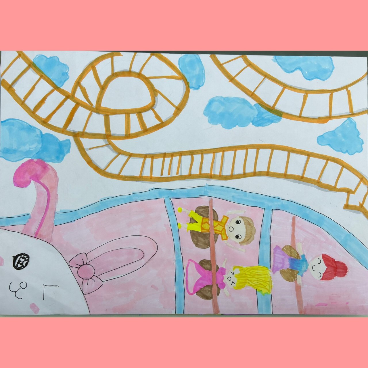 《过山车90》儿童画