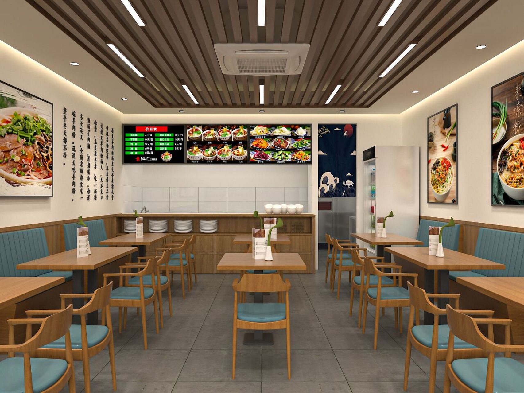 一组精美羊肉粉店装修设计效果图,惊艳味蕾 在羊肉粉店装修设计方面