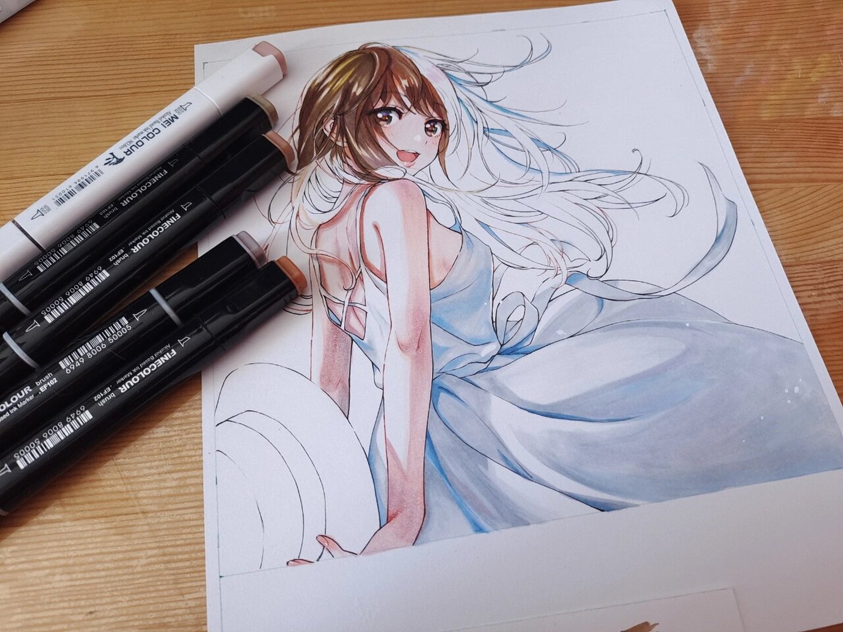 马克笔肤色上色步骤 前几天购入的美卡勒马克笔肤色36色到货了,网上