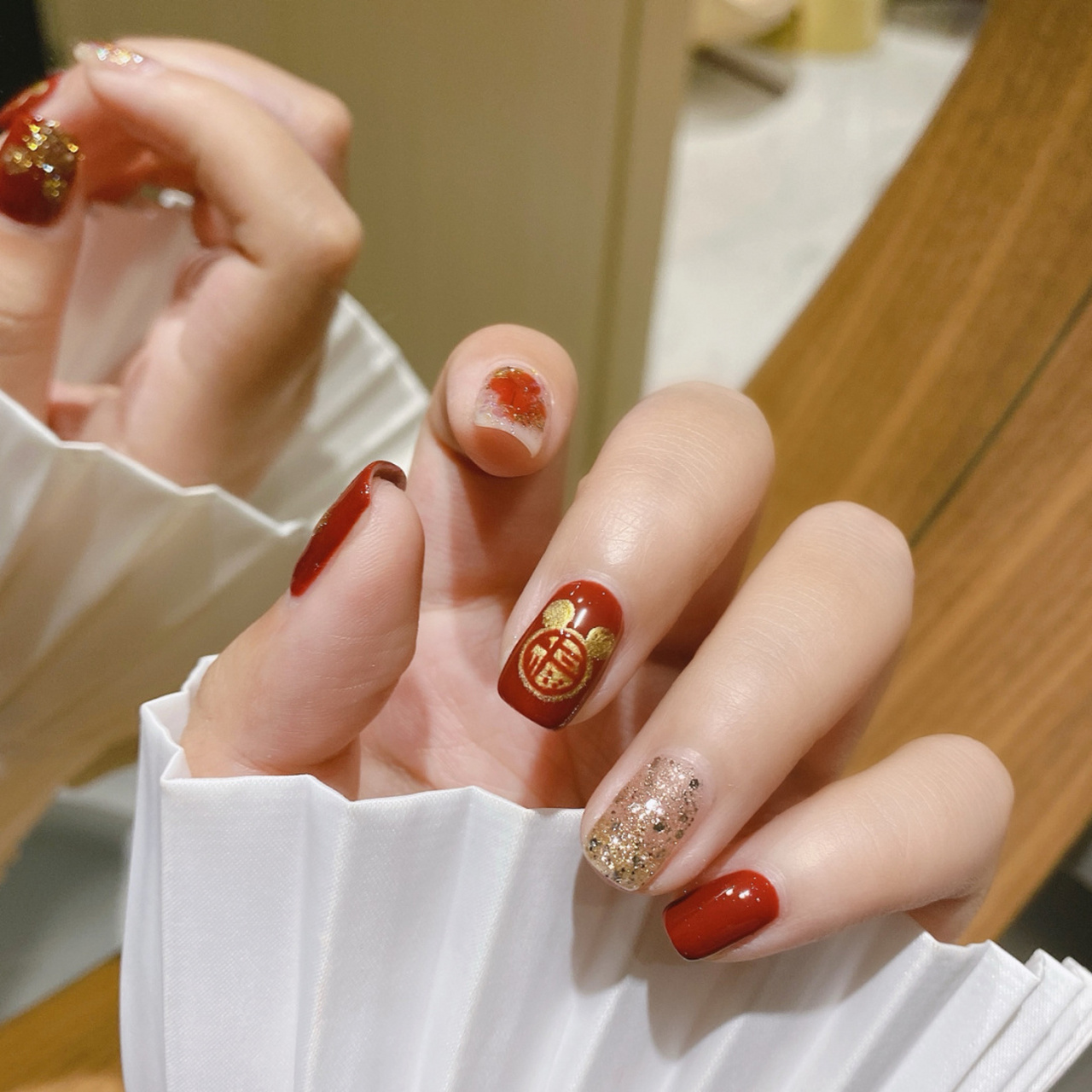 06 2020年鼠年本命美甲06 还有半个月就过年咯 往年过年很多姑娘