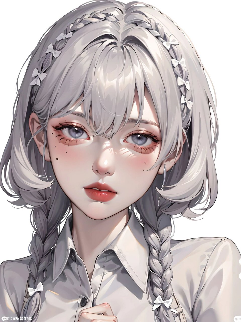 我会是你的crush吗?高冷白发少女头像
