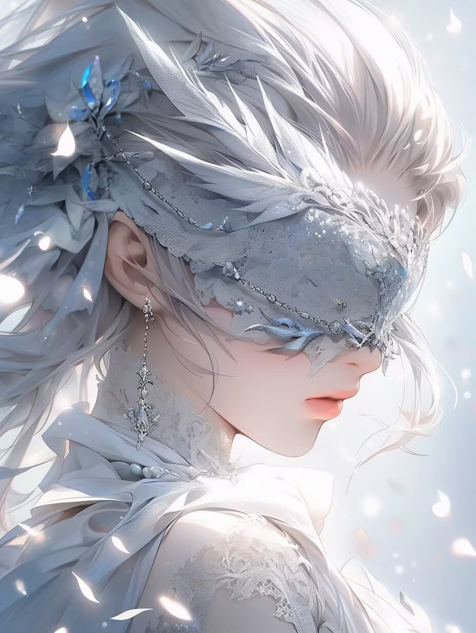 蒙眼氛围感美女 | 壁纸 头像