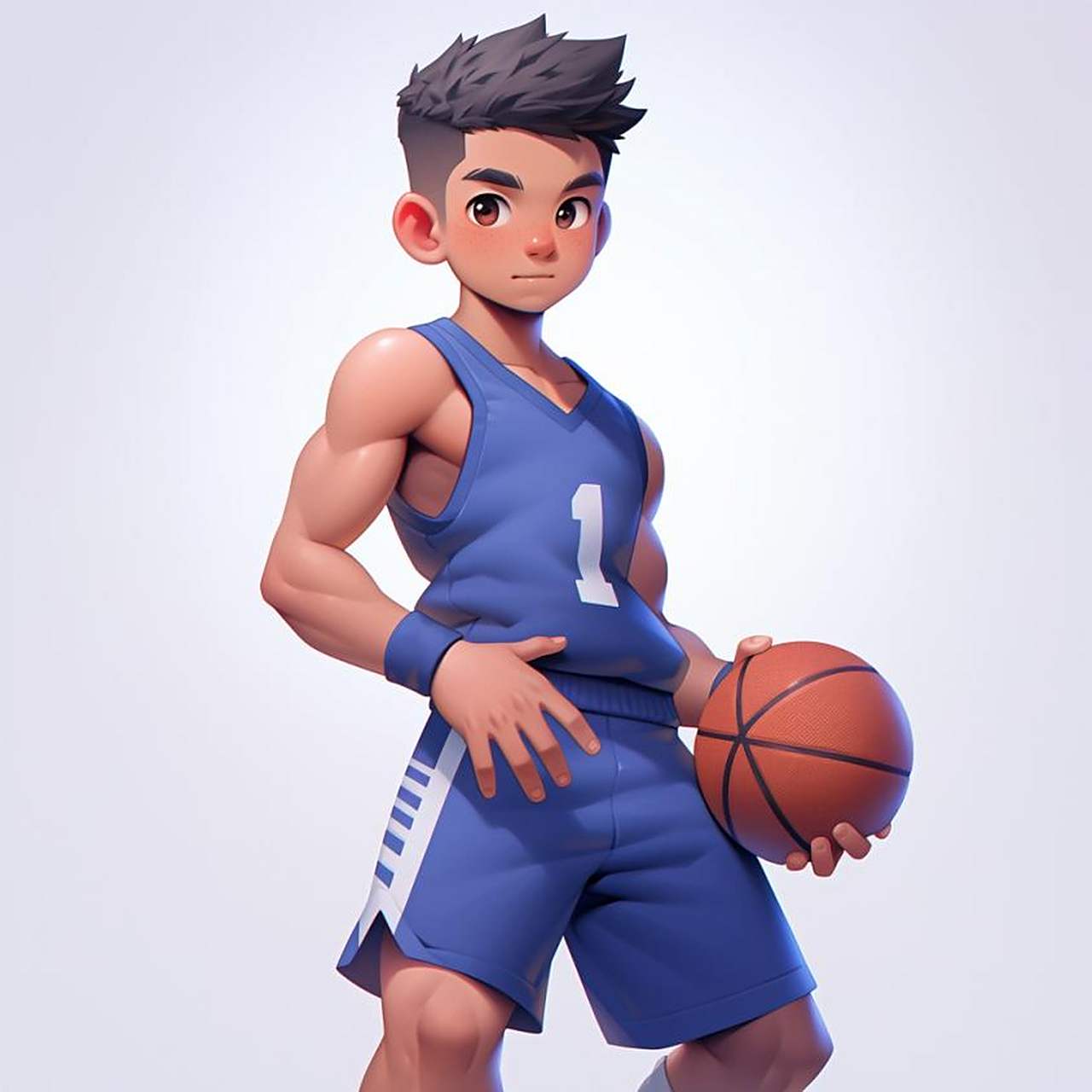 酷帅篮球小子 ai绘画头像高清图片midjourney男生头像