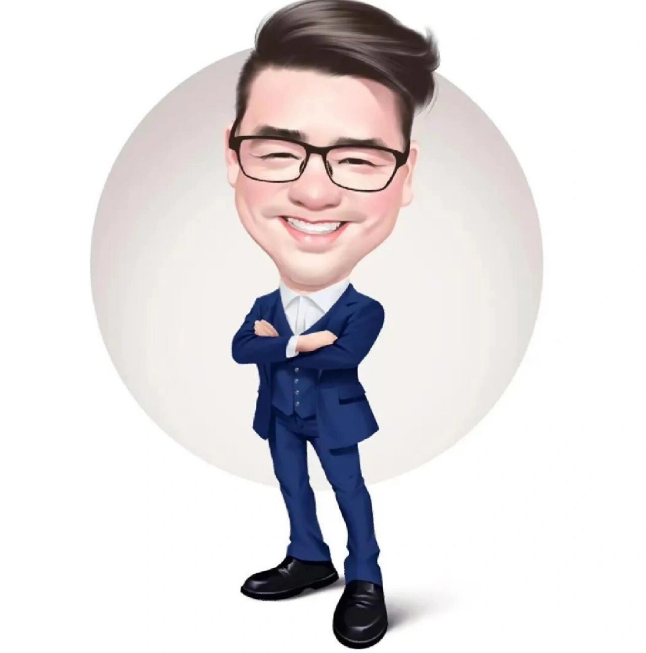 沉稳大气的男士头像 让你头像的别具一格 沉稳大气的男士手绘头像 让