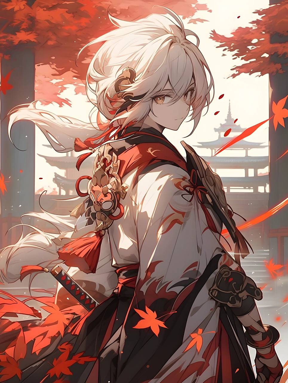 原神|枫原万叶 我很喜欢枫叶,可惜,枫叶红时,总多离别