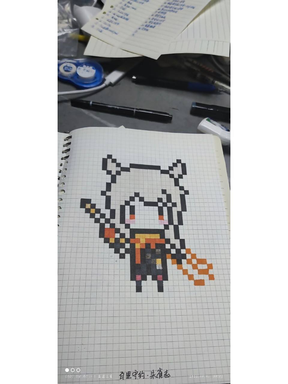 王者荣耀像素画临摹193:百里守约-朱雀志 图临摹于