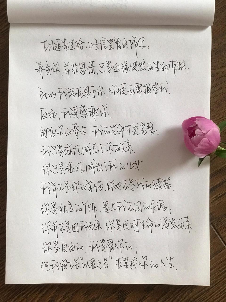 胡适写给儿子的信-血缘美篇 我要感谢你, 因为有你的参与,我的生命才