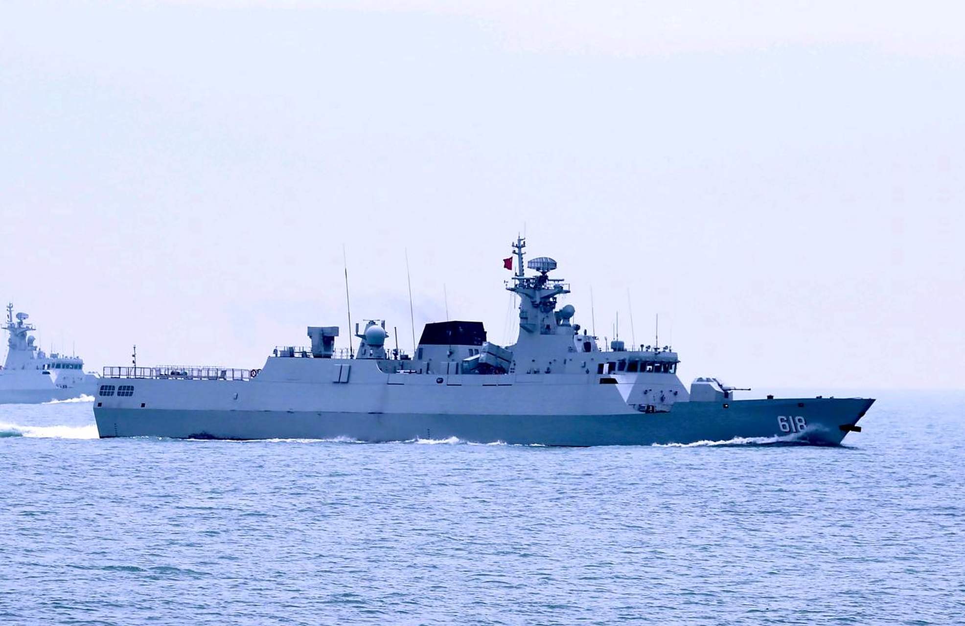 海峡两岸的"618舰". 海军056a型导弹护卫舰:618商丘舰.