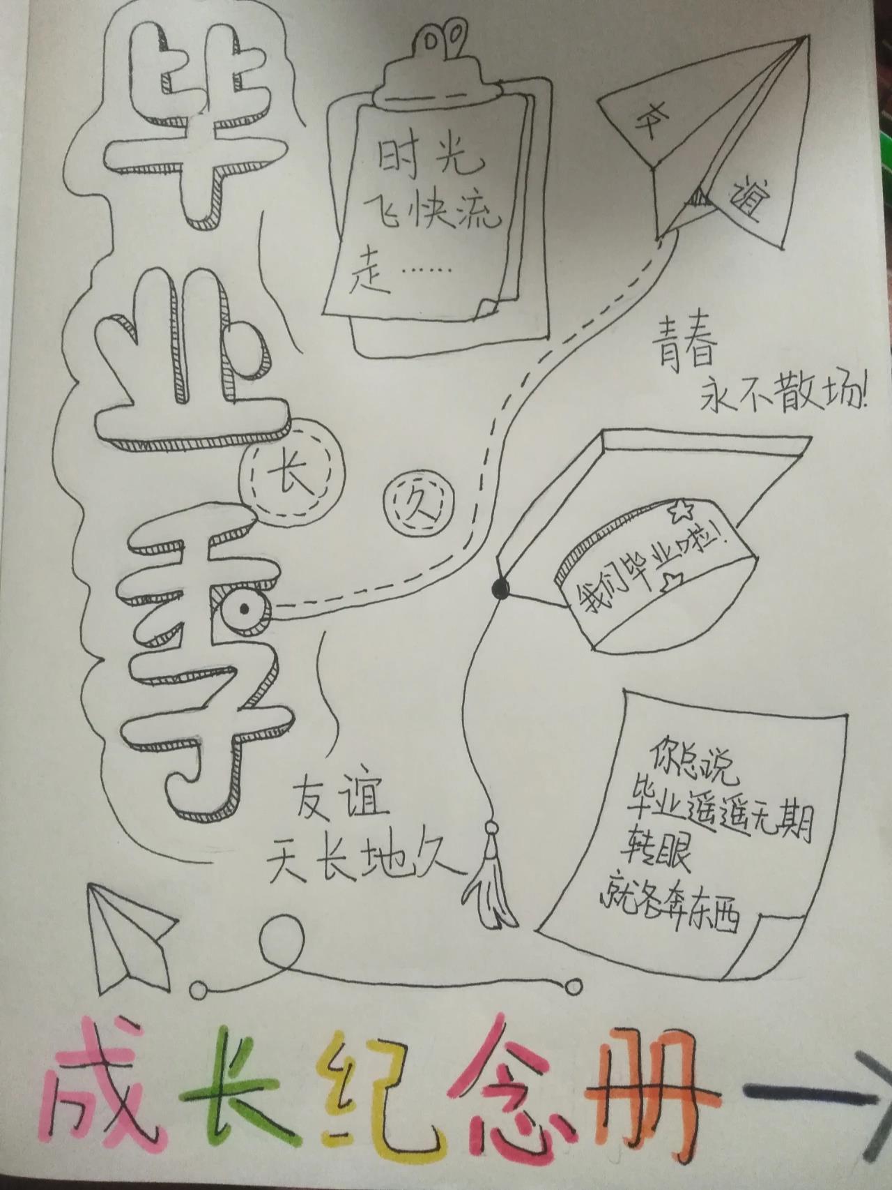 小学成长册封面怎么画图片