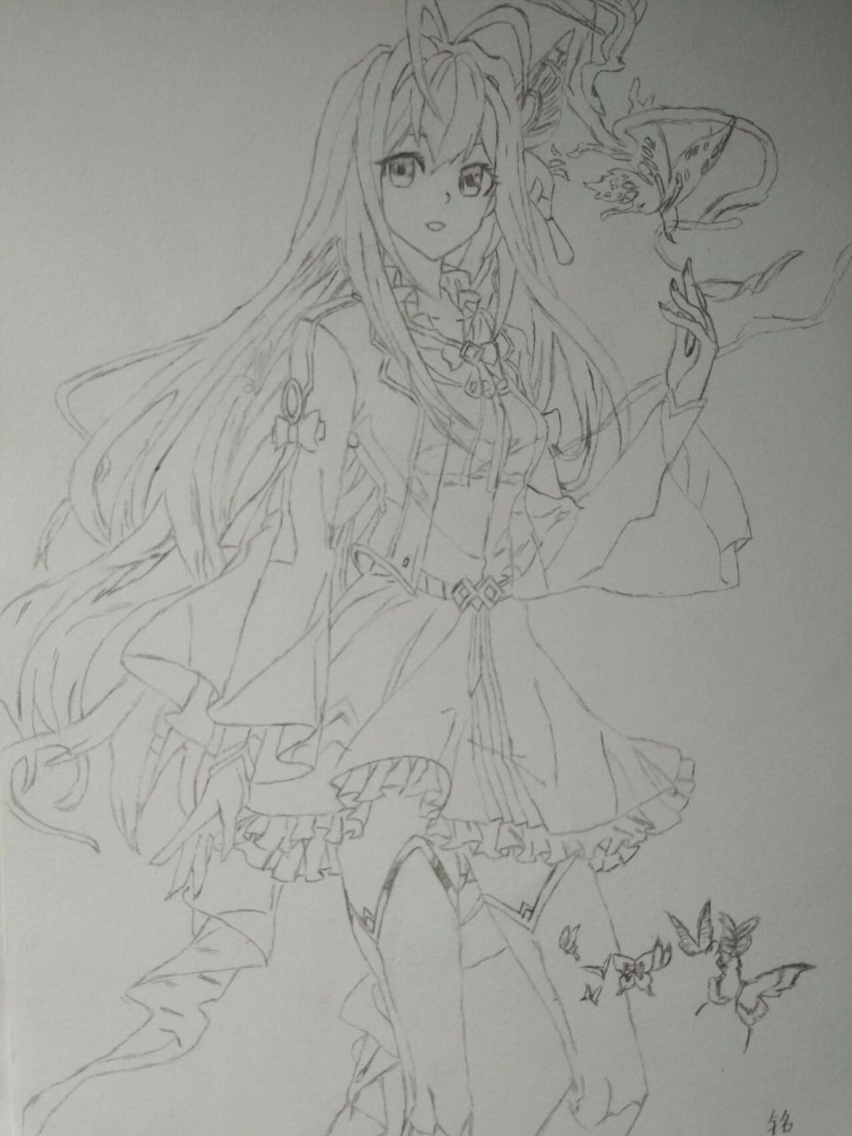 王冬儿(唐舞桐)手绘 线稿画完