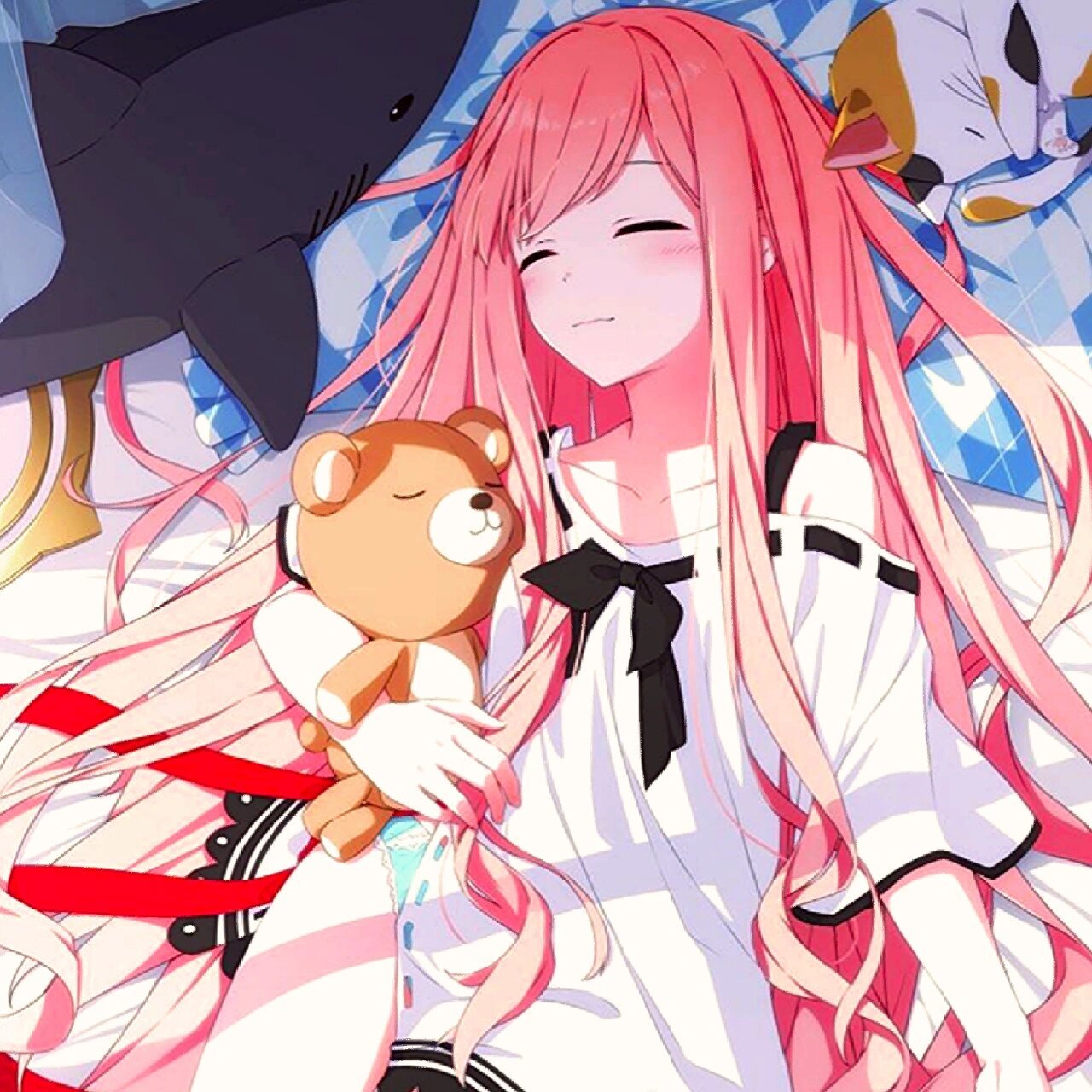 动漫头像|温柔小清新二次元女头分享 软件:一甜91(工具-细调) 亮度