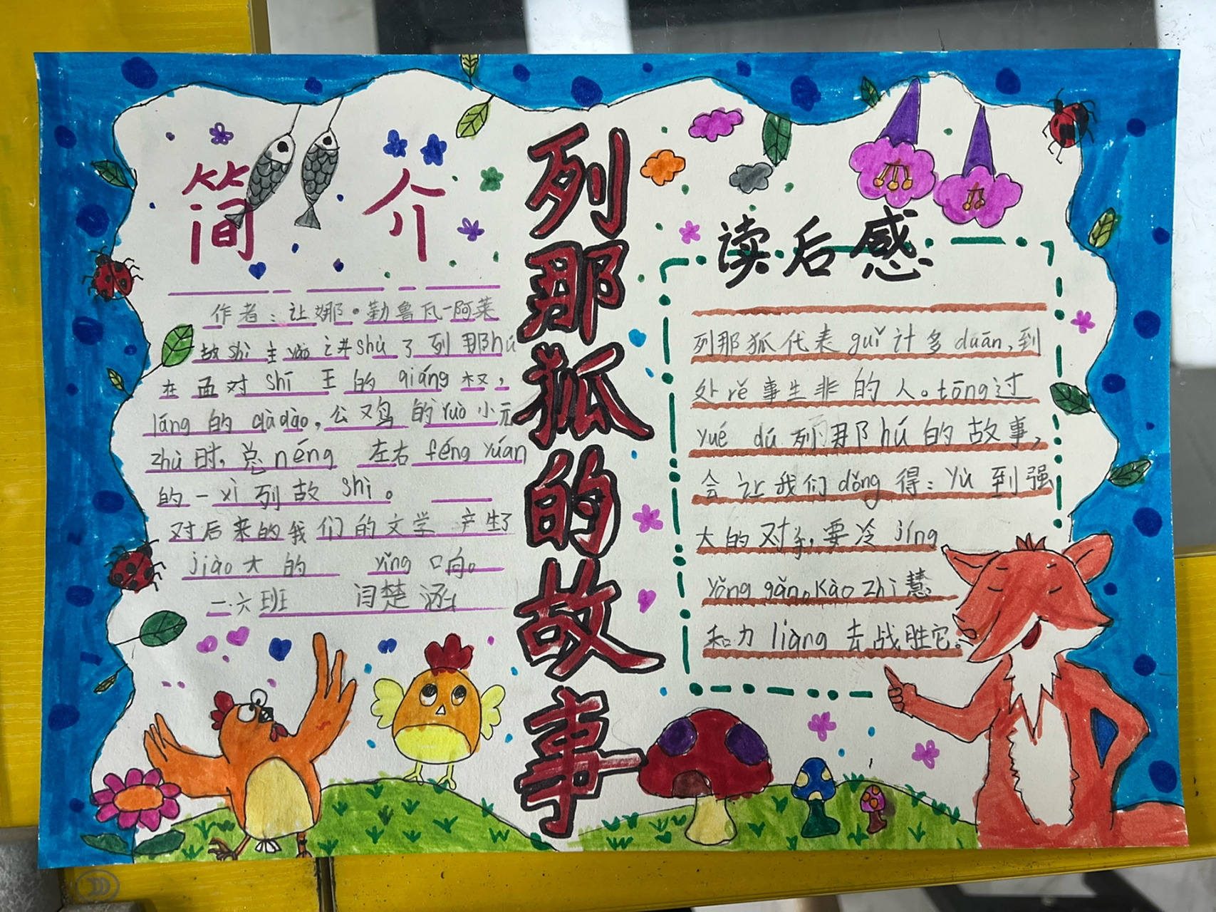 列那狐的故事手抄报 一年级的手抄报作业