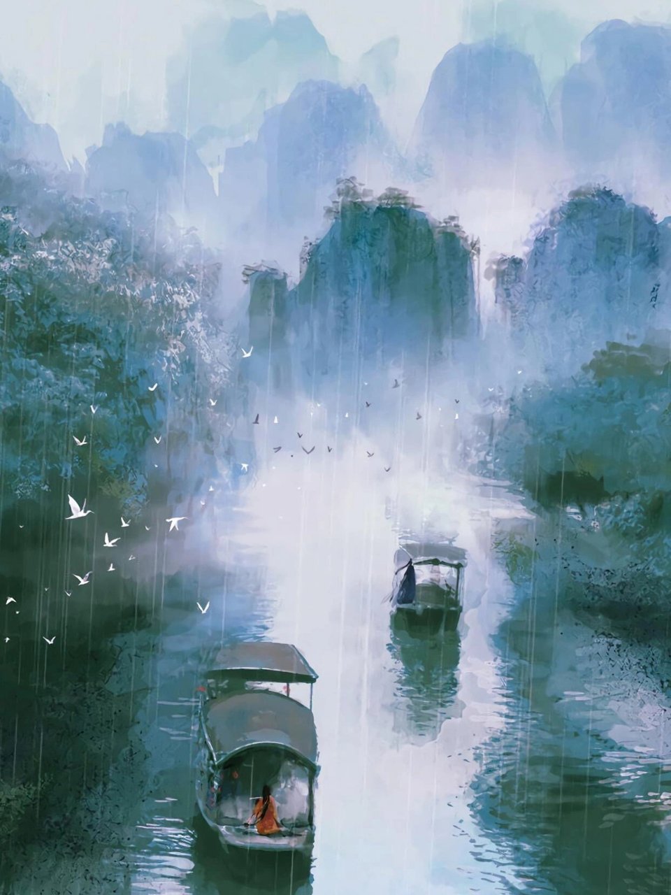 古风·烟雨朦胧·文案·手机壁纸(1) 95  忽有故人心上过,回首山河