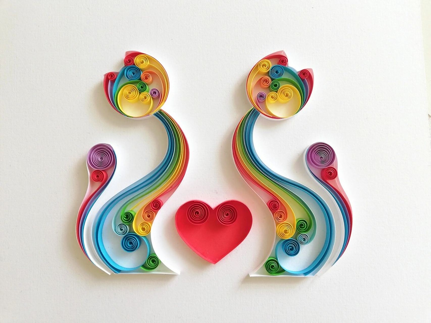 简单好看的衍纸装饰画/附线稿图 喜欢做线条比较多的衍纸作品,流畅的