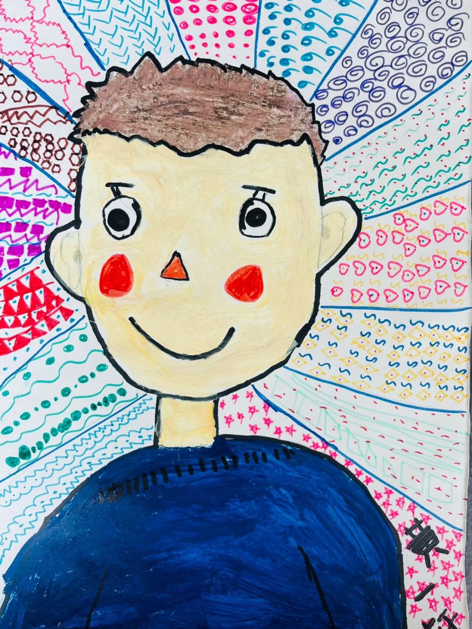 幼儿园 大班 我的自画像 创意画