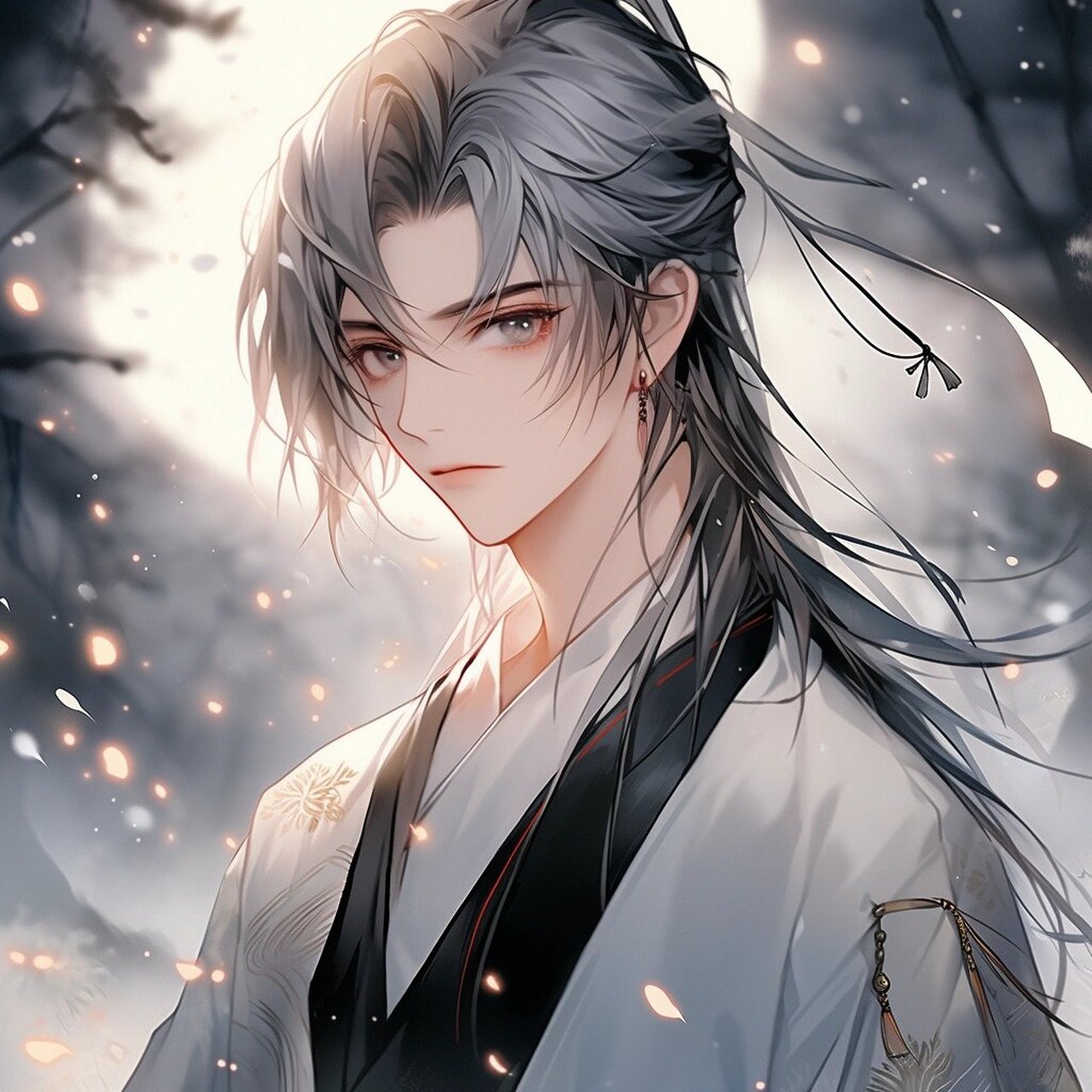 风光霁月高冷少年|古风动漫男头|男生头像 #画画的日常# #古风头像