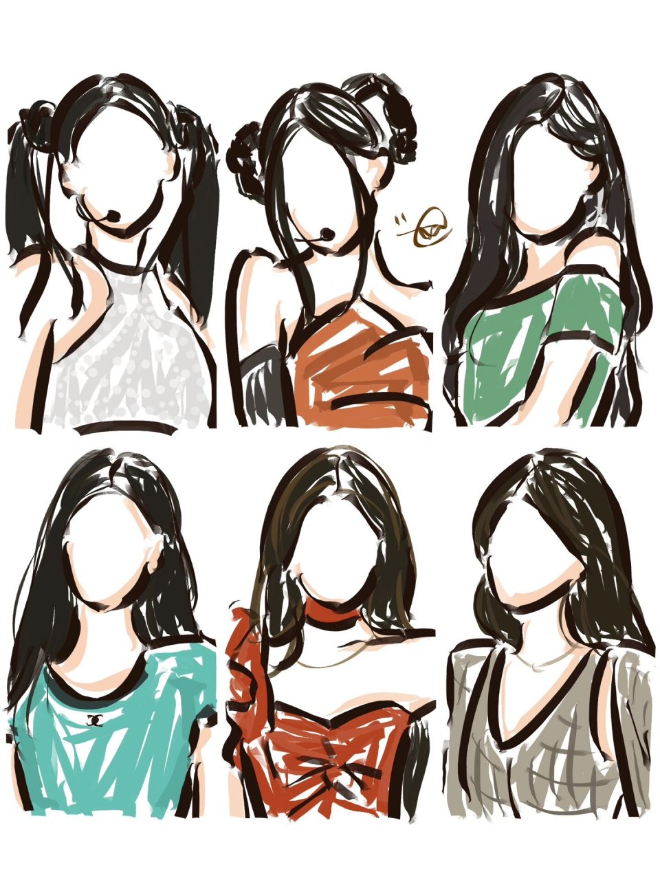 jennie 简笔画 jennie jennie