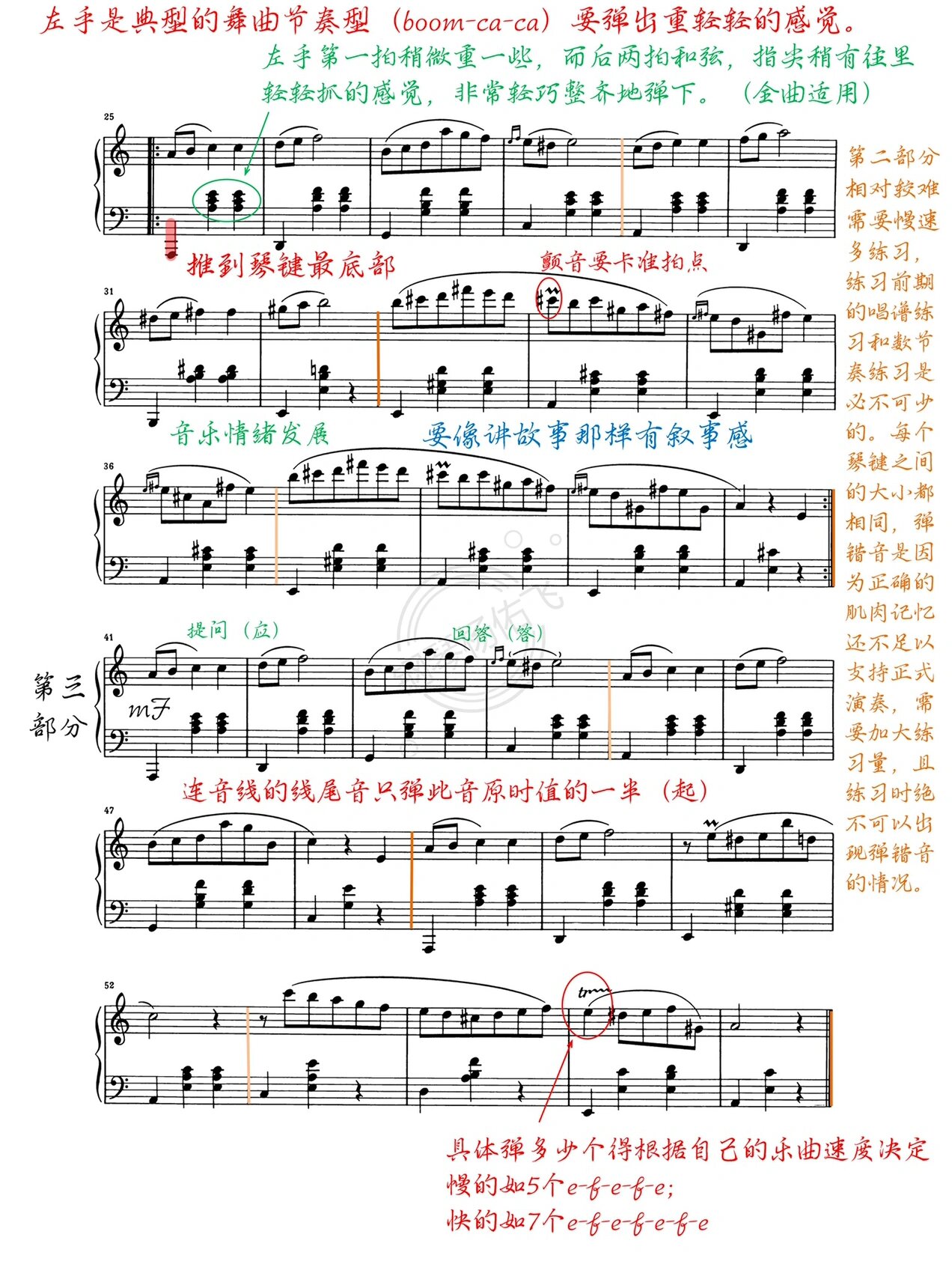 钢琴乐曲讲习笔记|肖邦a小调圆舞曲遗作b15