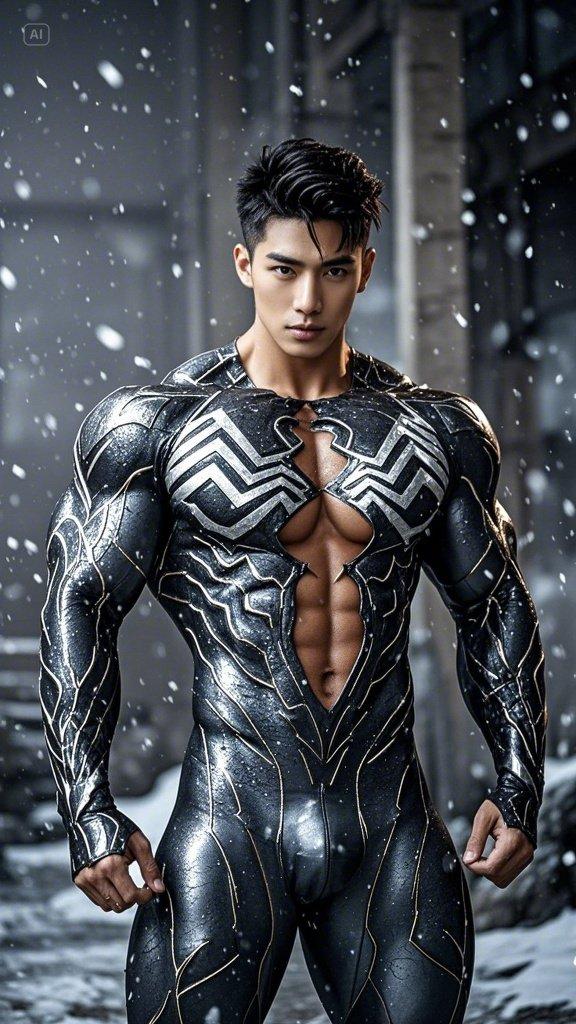 肌肉猛男帅哥壁纸集锦 cos毒液撩起衣服就是腹肌 这谁顶得住啊 男友力