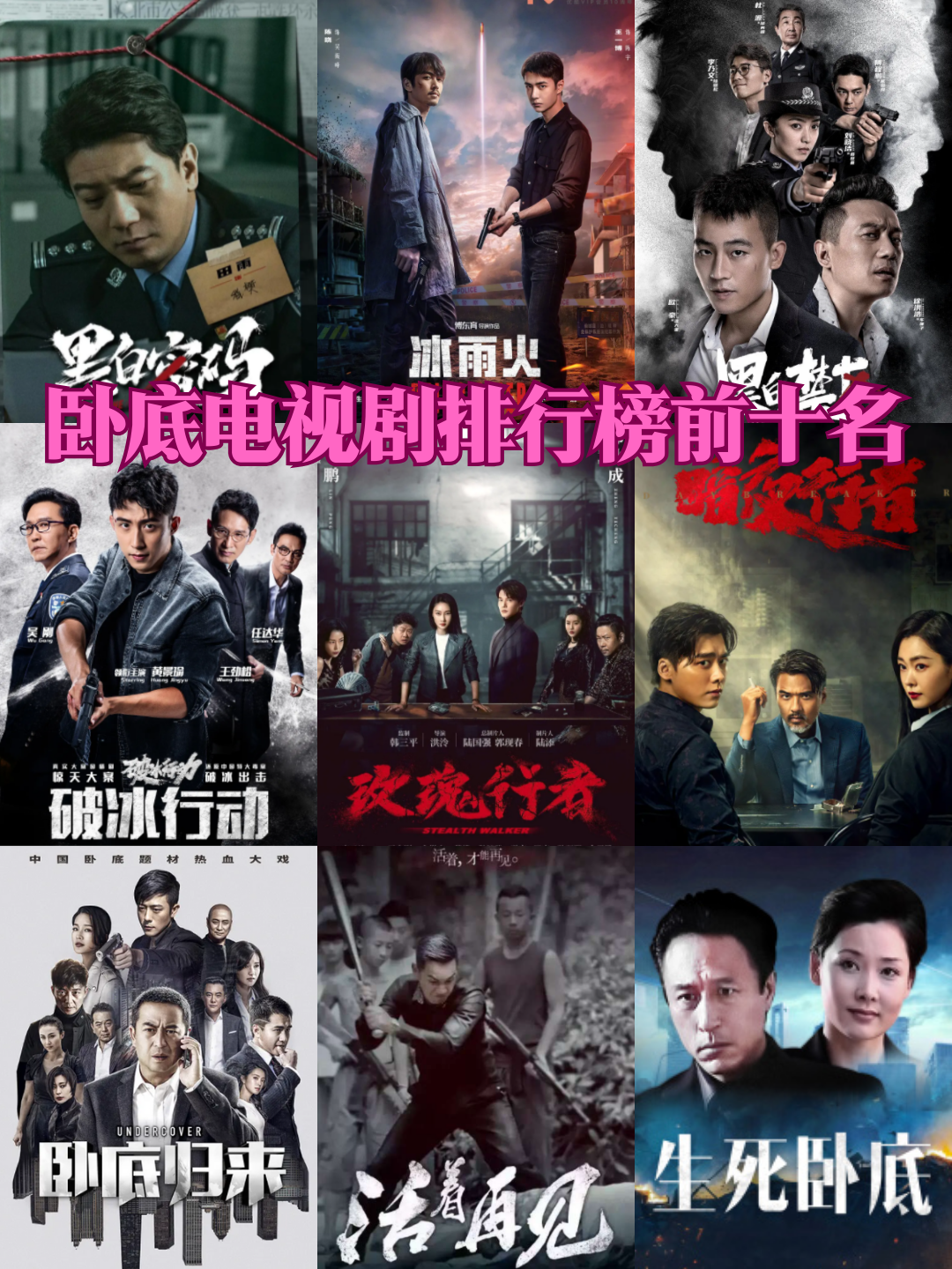 卧底电视剧排行榜前十名