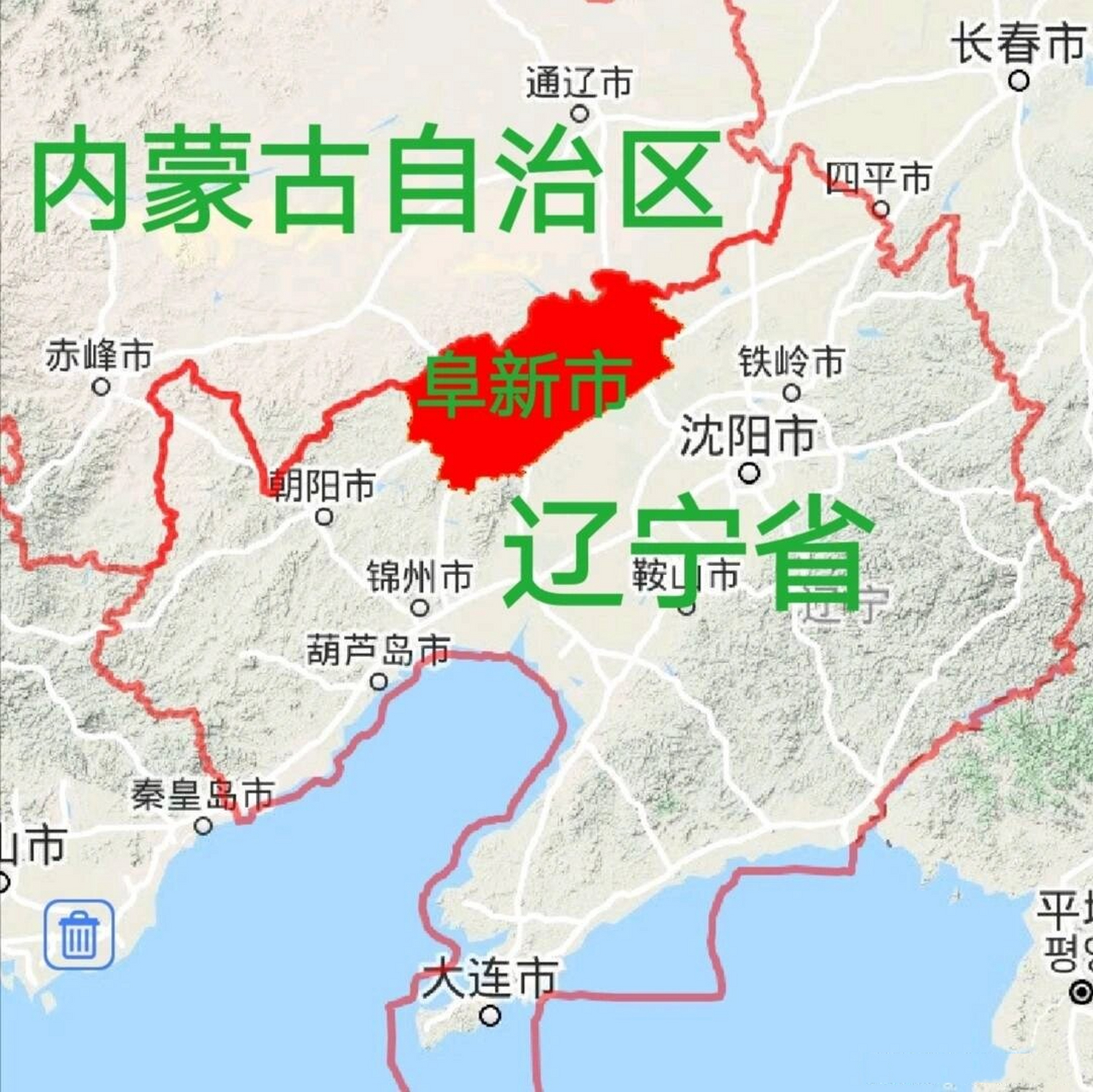 阜新地理位置图片